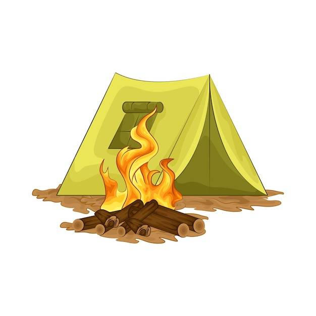 Illustration of bonfire