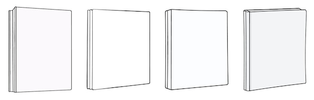 Vector illustration of a book with blank pages on a white background