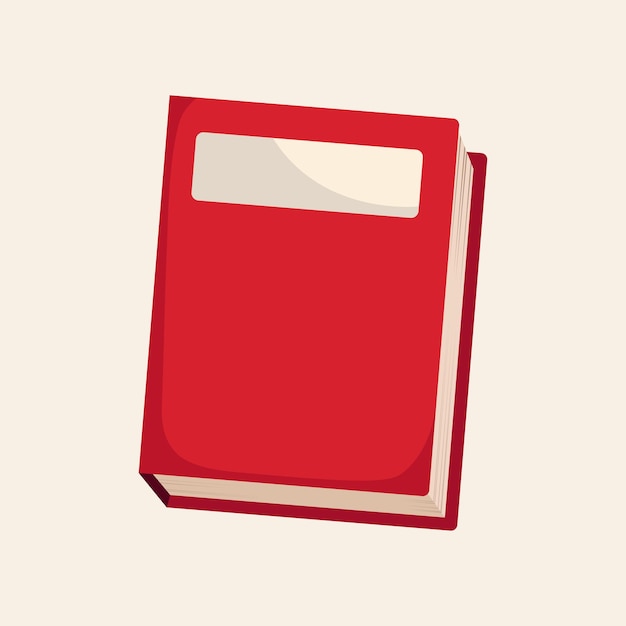 illustration of a book with a red cover