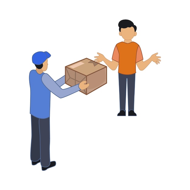 Illustration of box delivery