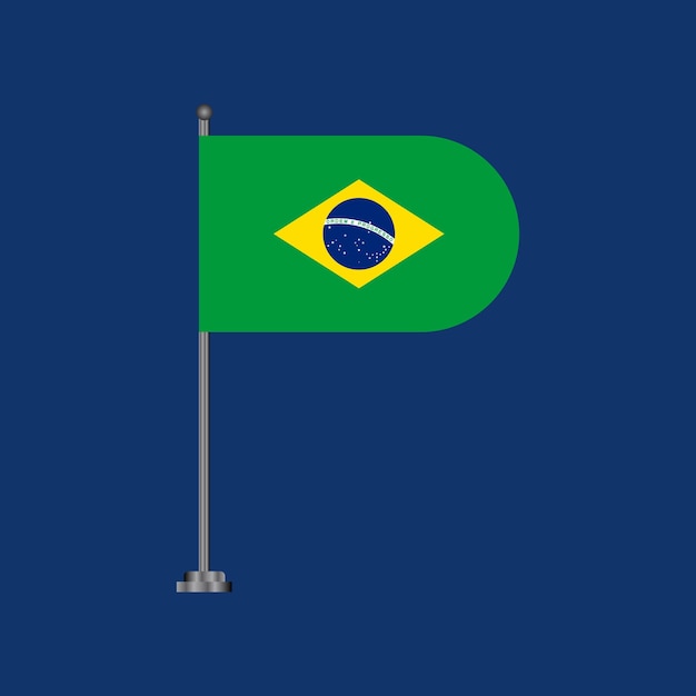 Illustration of Brazil flag Template