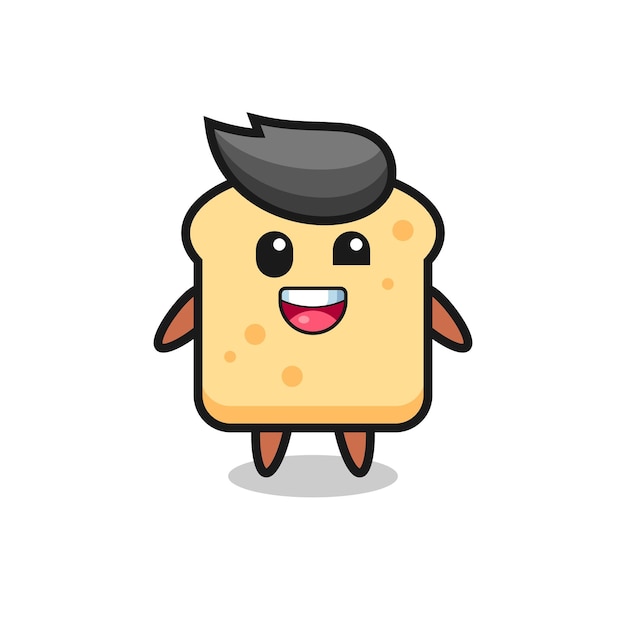 Illustration of an bread character with awkward poses