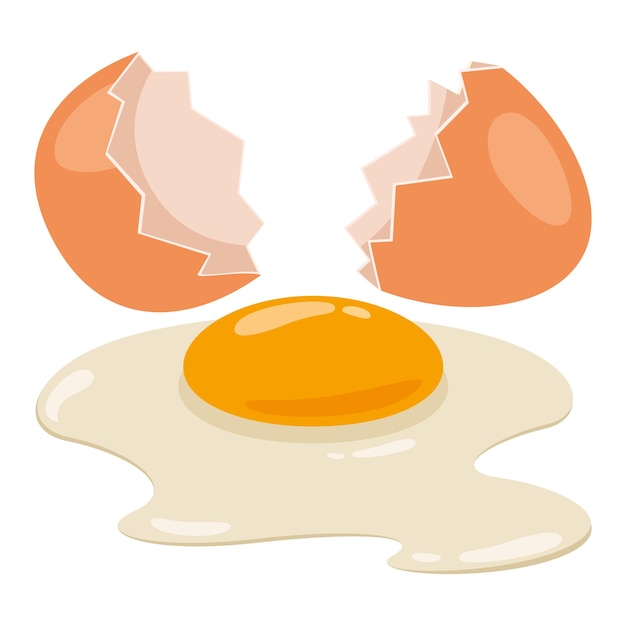 Illustration Of Broken Chicken Egg