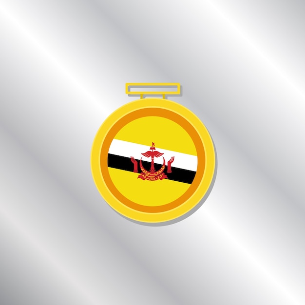 Vector illustration of brunei flag template