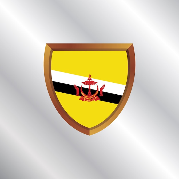 Illustration of Brunei flag Template