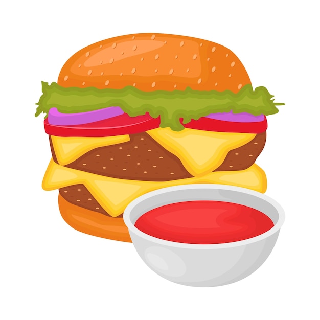 Illustration of burger