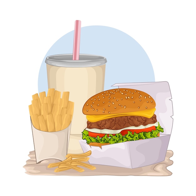 Illustration of burger