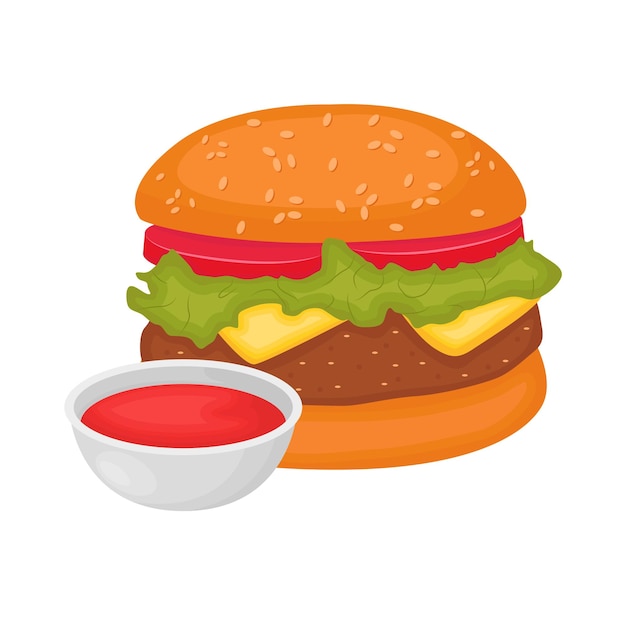 Illustration of burger