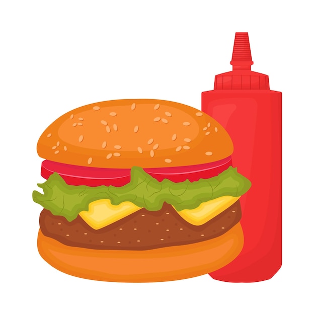 Illustration of burger