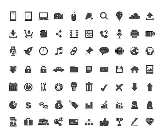 Vector illustration of business concept icons set