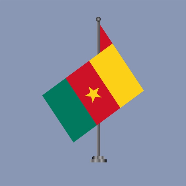 Illustration of Cameroon flag Template