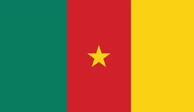 Vector illustration of cameroon national flag