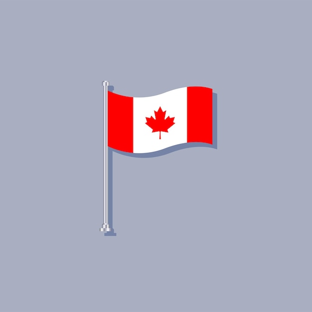 Illustration of Canada flag Template