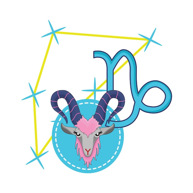 Vector illustration of capricorn