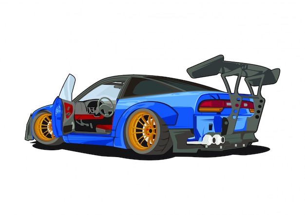 Illustration car drift