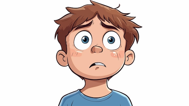 Illustration of Cartoon Boy Complaining