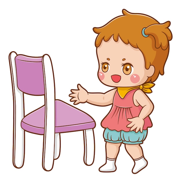 Illustration of cartoon character baby