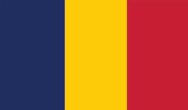 Illustration of Chad national flag