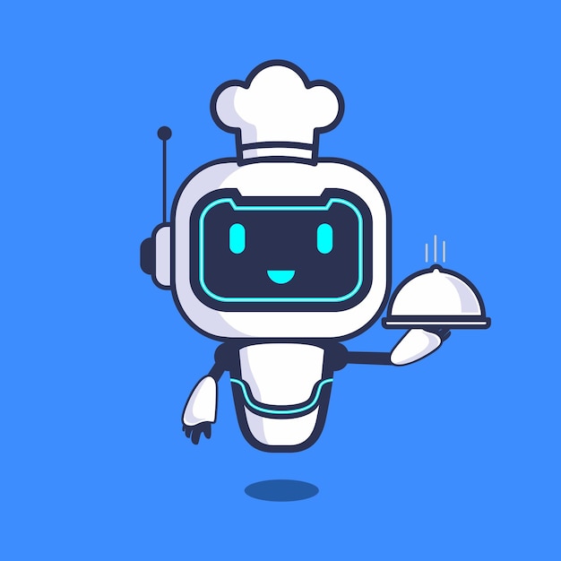 Illustration Chef Food Robot Character Vector Technology