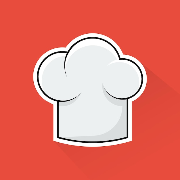 Vector illustration of chef hat in flat design