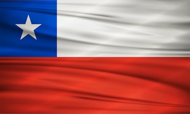 Vector illustration of chile flag and editable vector of chile country flag