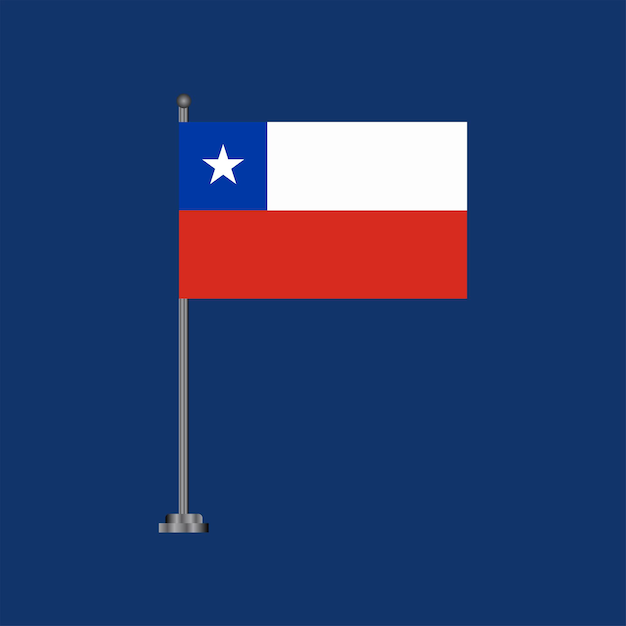 Illustration of Chile flag Template