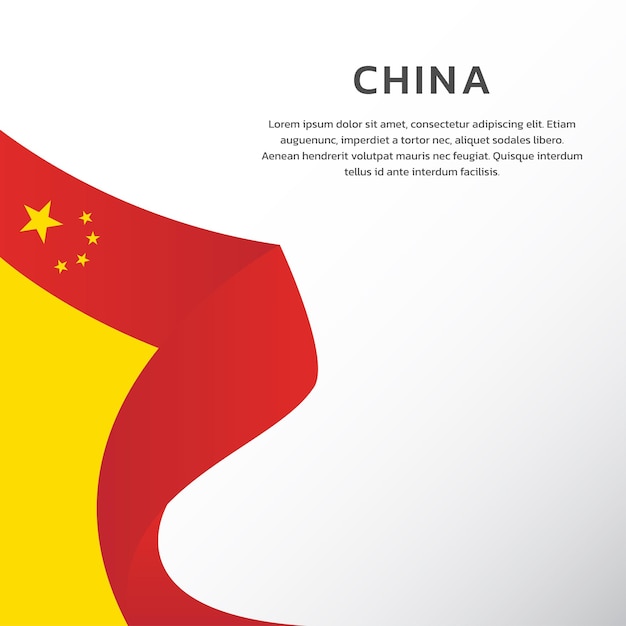 Illustration of China flag Template