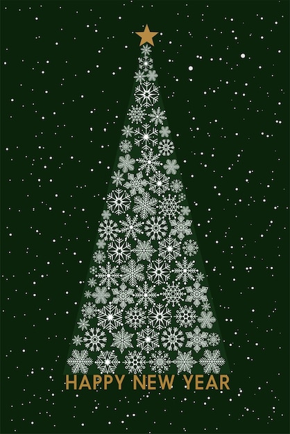 Illustration of a Christmas tree The traditional symbol of the New Year and Christmas is the Christmas tree