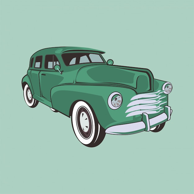 Illustration of a classic car