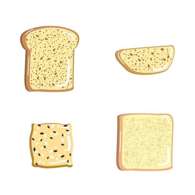 Illustration of a collection of bread variants