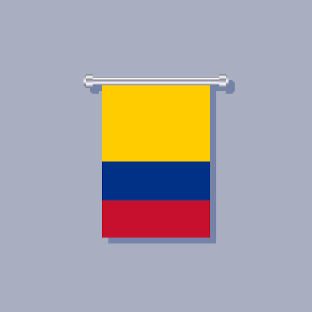 Illustration of Colombia flag Template