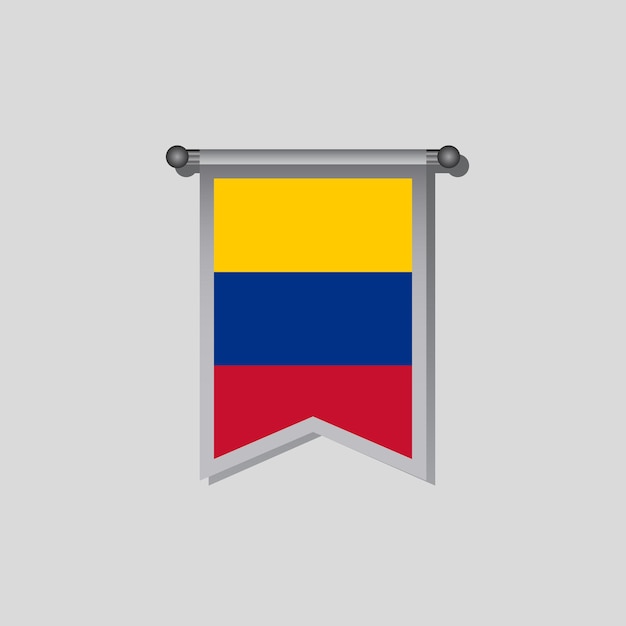 Illustration of Colombia flag Template