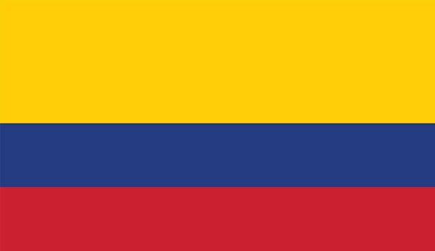 Vector illustration of colombia national flag