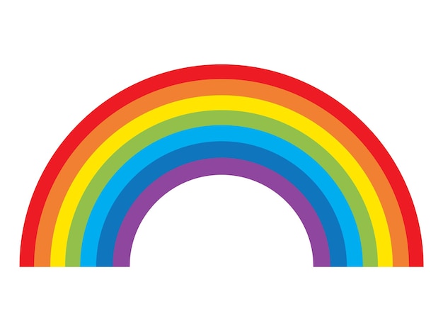 Illustration of the colorful rainbow