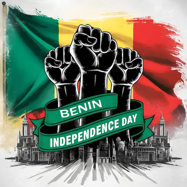 Illustration commemorating Benins Independence Day on 1st August