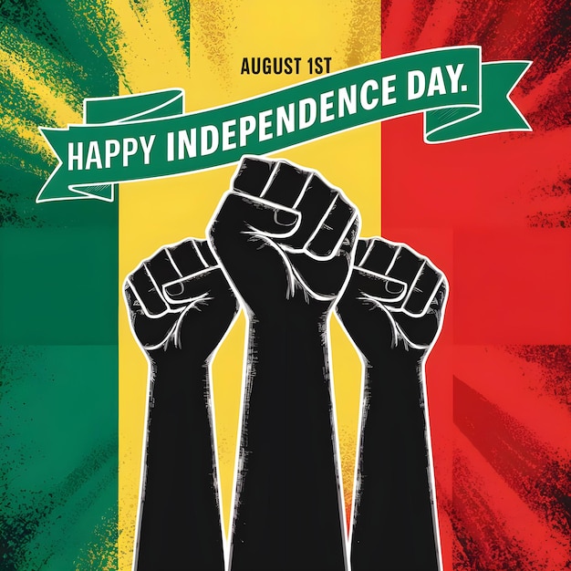 Illustration commemorating Benins Independence Day on 1st August