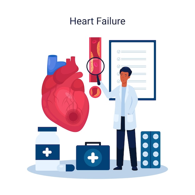 Illustration concept heart failure disease