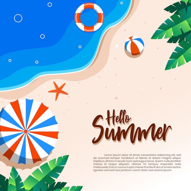 Illustration concept of summer holiday