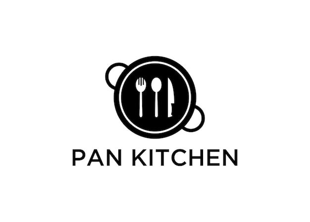 Illustration of a cooking logo. Icon or symbol for restaurant menu design.