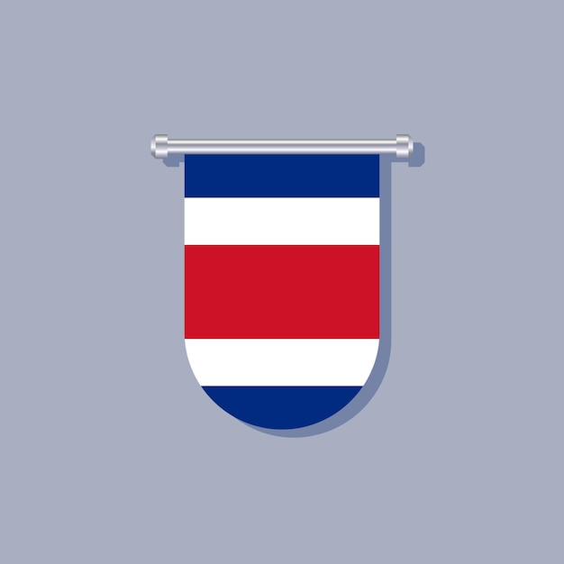 Illustration of Costa Rica flag Template