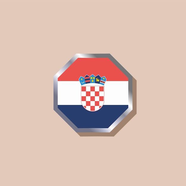 Illustration of Croatia flag Template