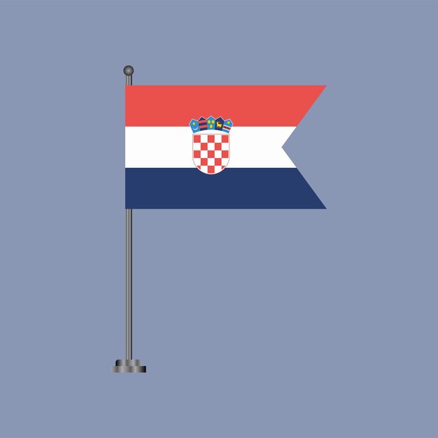 Illustration of Croatia flag Template