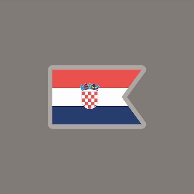 Illustration of Croatia flag Template