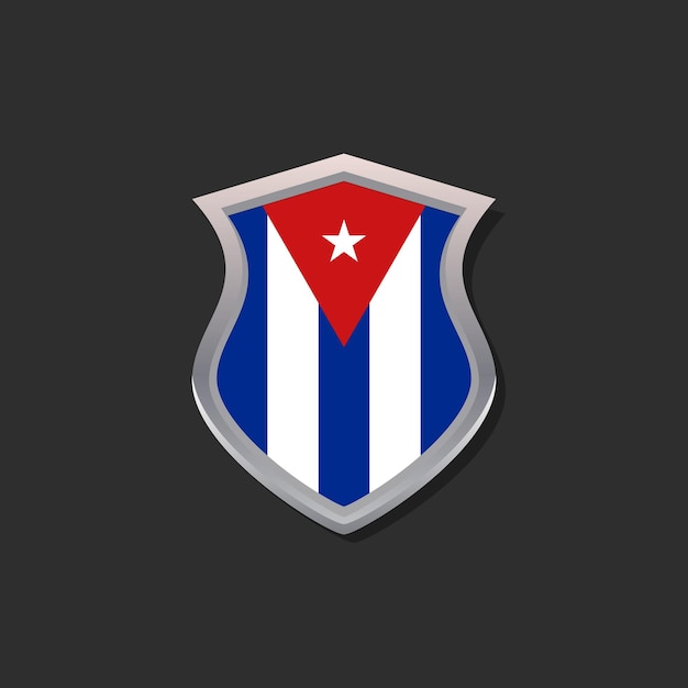 Illustration of Cuba flag Template