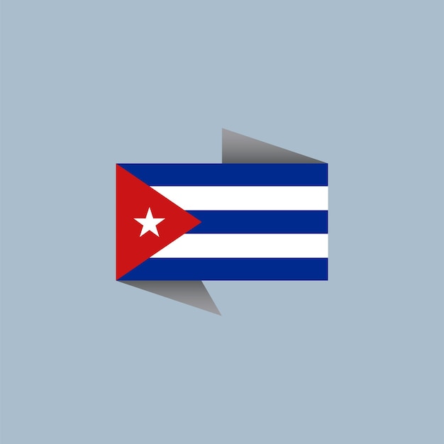 Illustration of Cuba flag Template