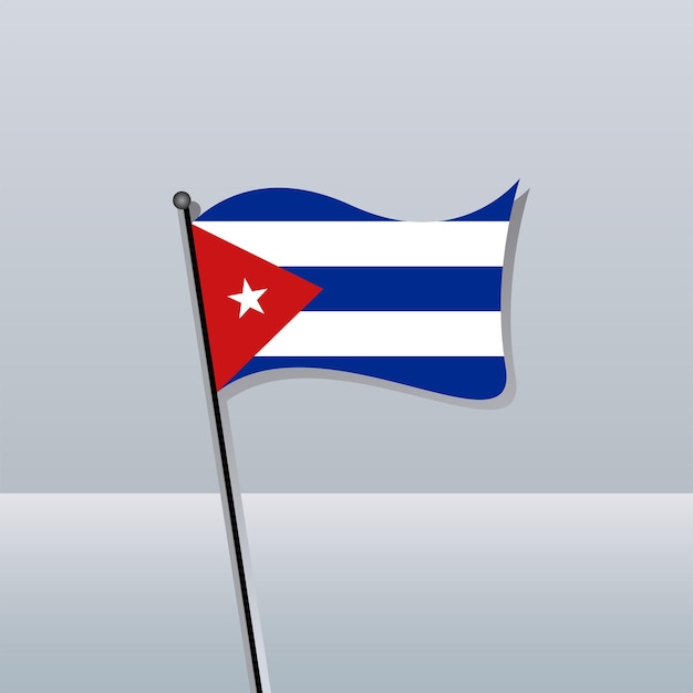 Illustration of Cuba flag Template