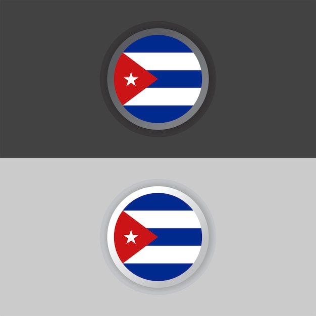 Illustration of Cuba flag Template