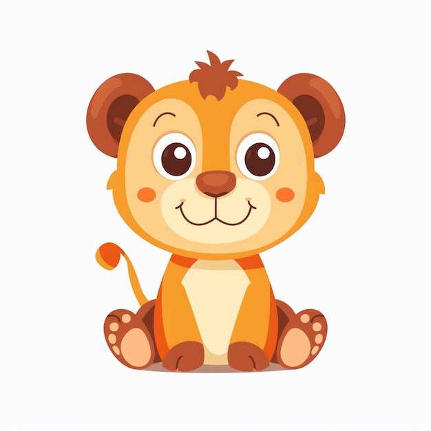 Vector illustration cute animal cartoon vector design baby character background print collection