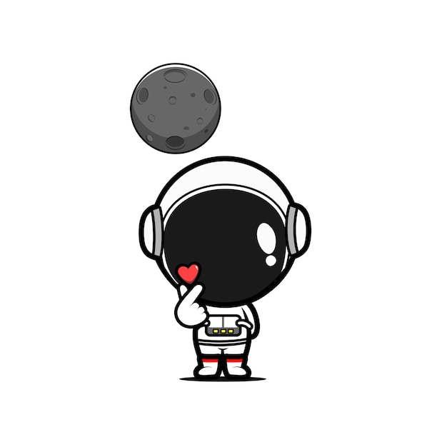 illustration of cute astronaut vector design