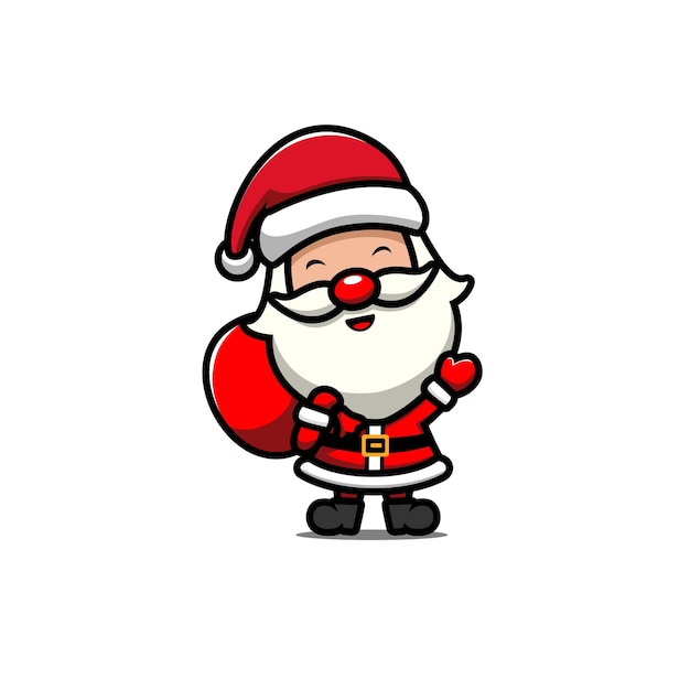 Illustration of cute santa vector design